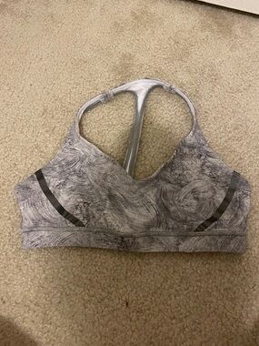 lululemon athletica Gray Marbled Racerback Sports Bra